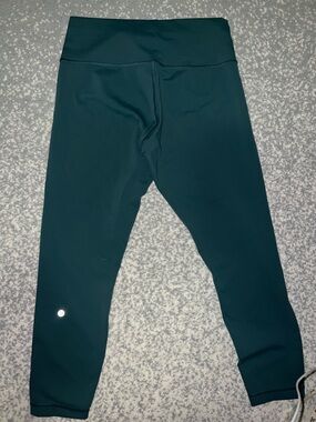 Lululemon Wunder Train High-Rise Tight 25" size 12 Rainforest Green